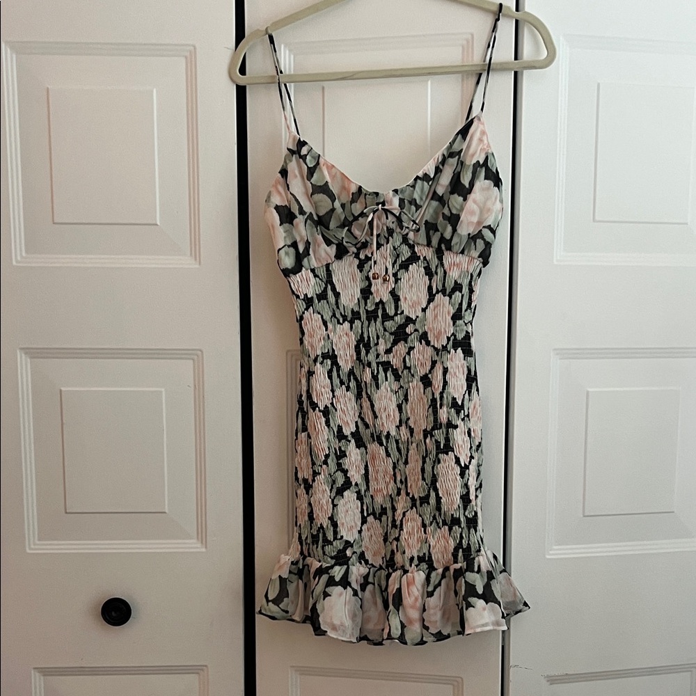Textured Abstract Print Dress